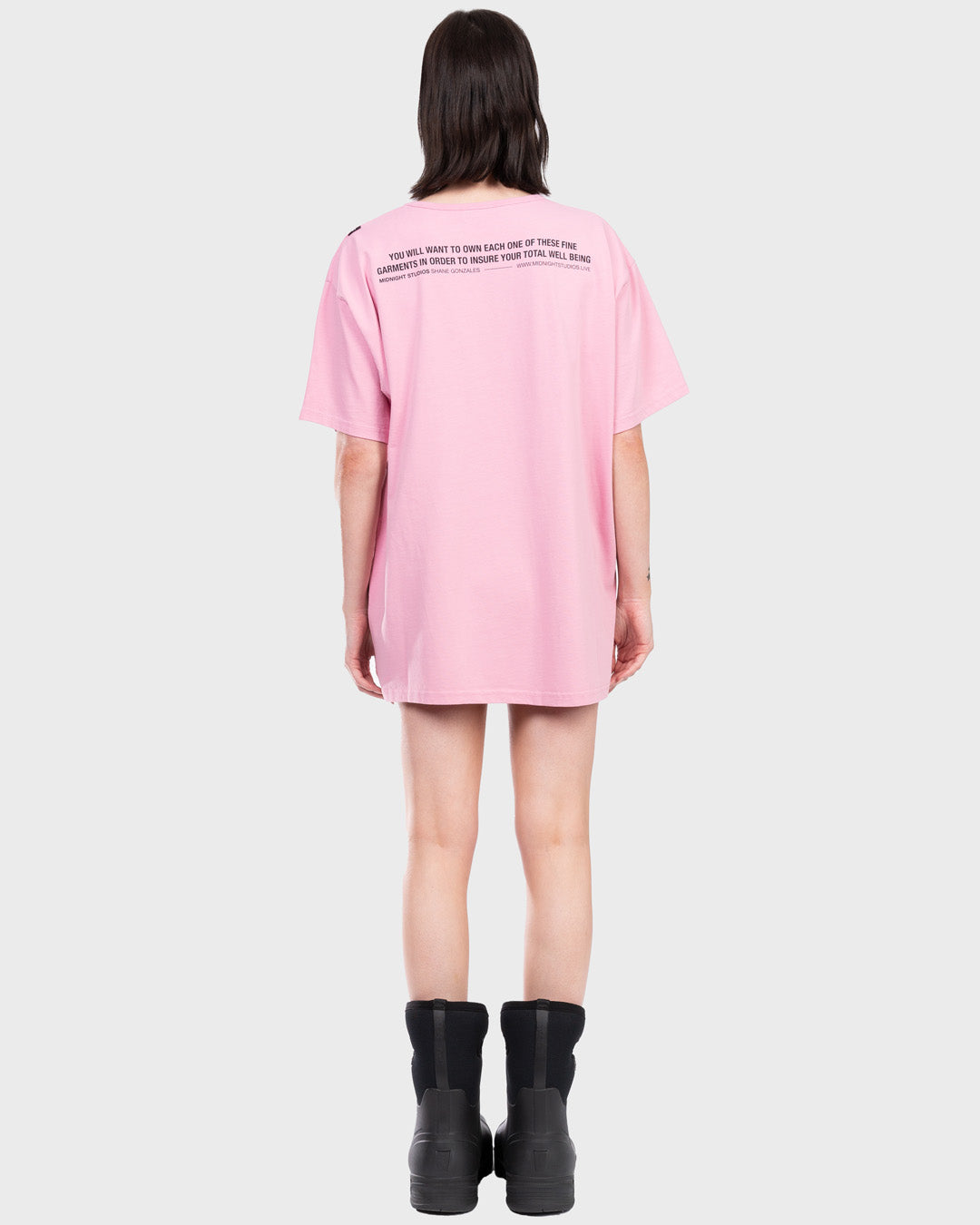 Greatest Love Songs T-Shirt in Ballet. Back angle.