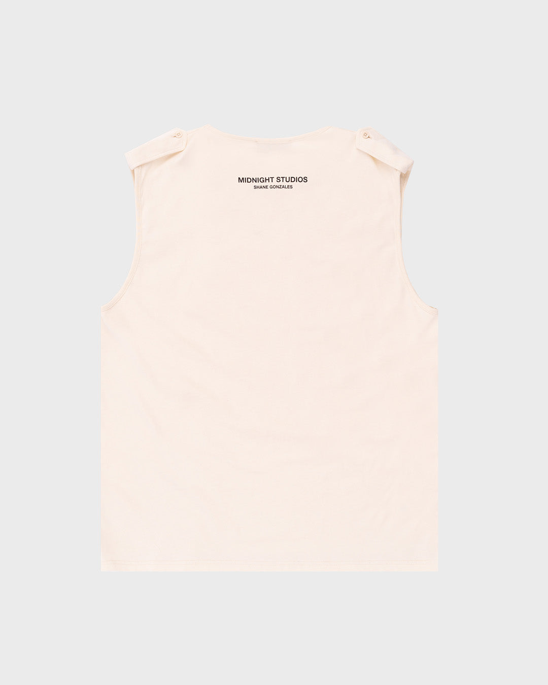 Love Said No Tank Top in Pearl. Back Angle.