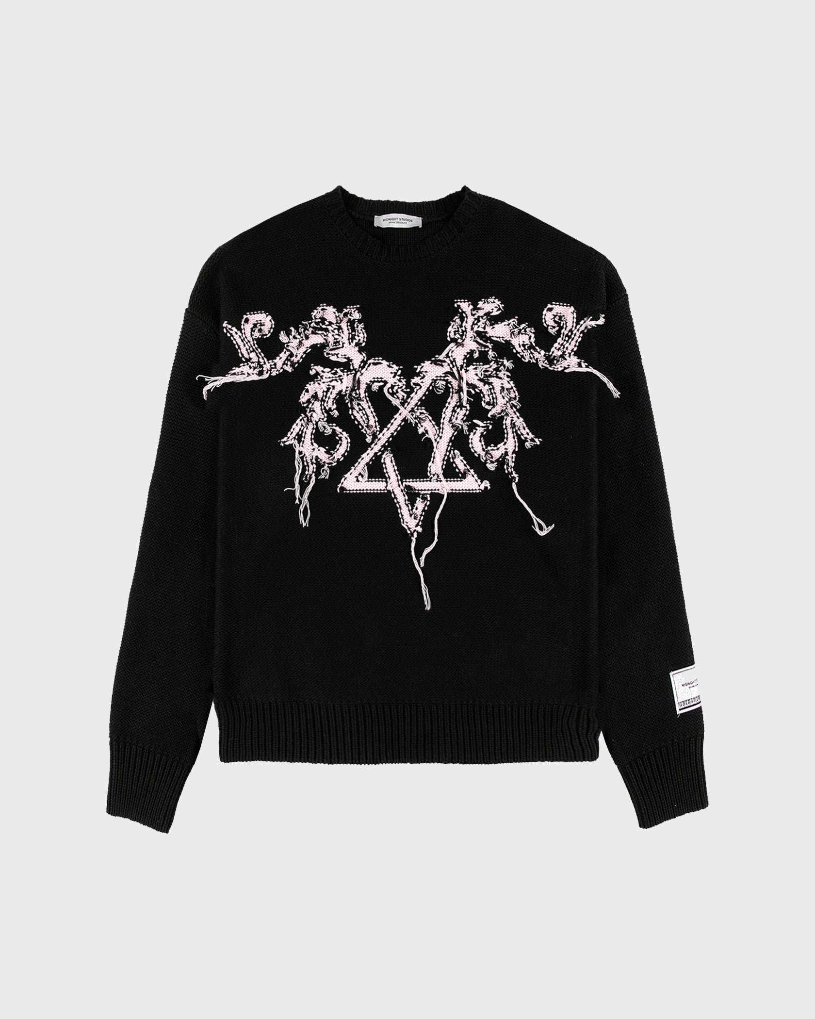 Heartagram Reverse Heavy Knit Sweater - Black – MIDNIGHT STUDIOS