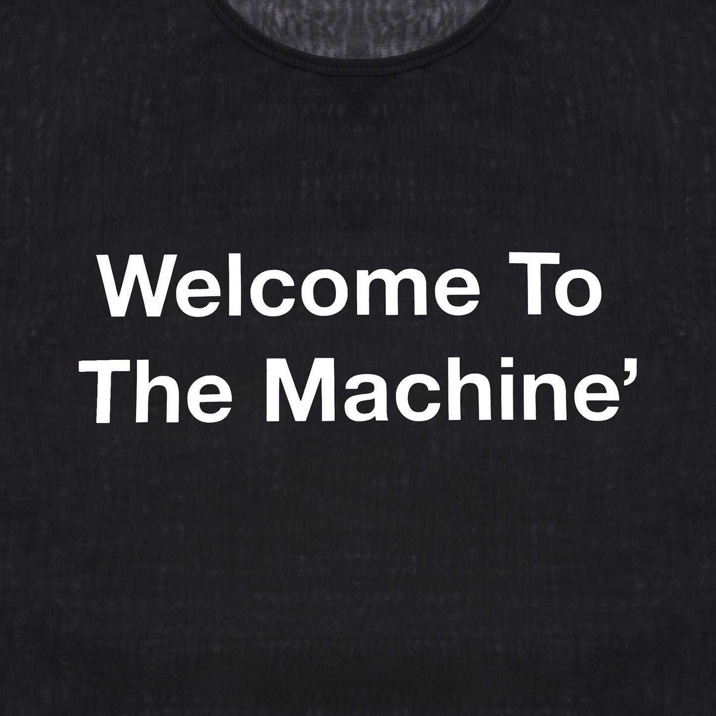 Machine Sheer Tank Top - Black