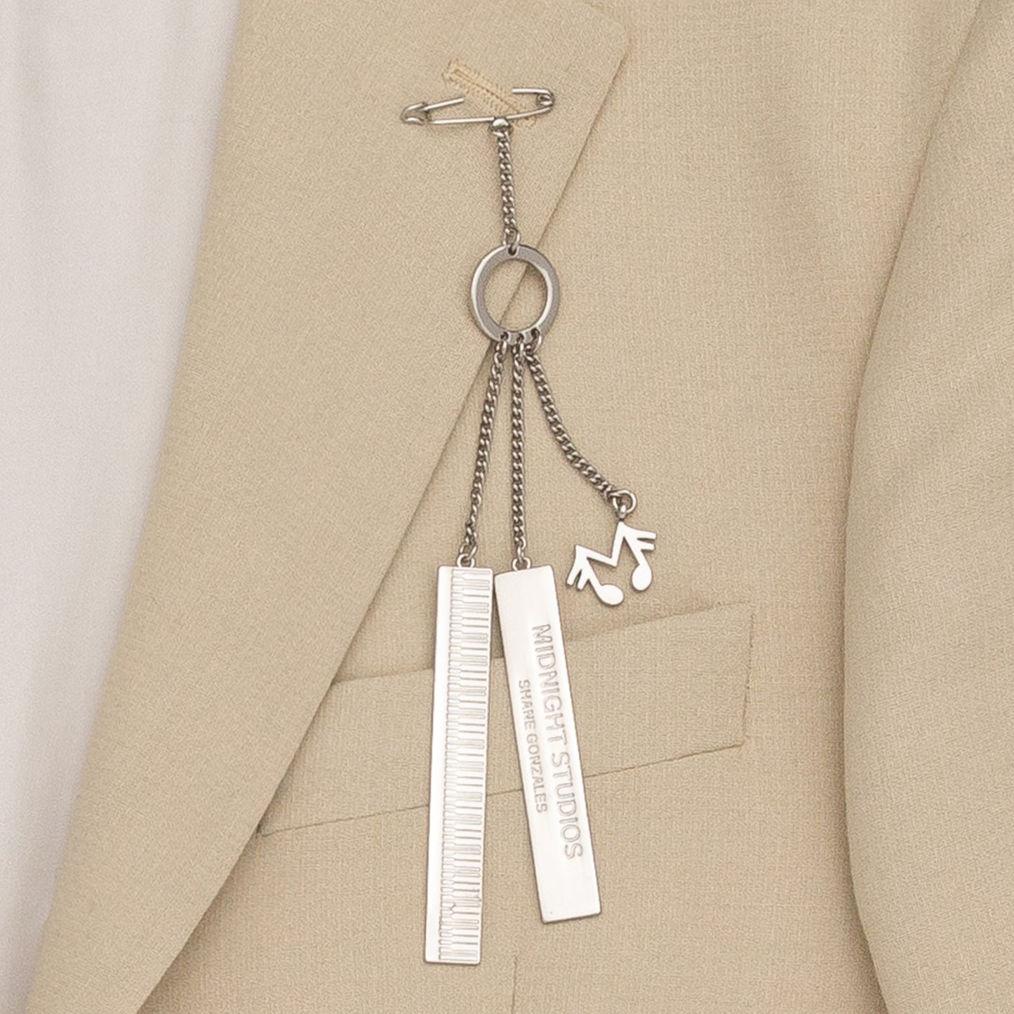 Synth Single Breasted Blazer - Sand