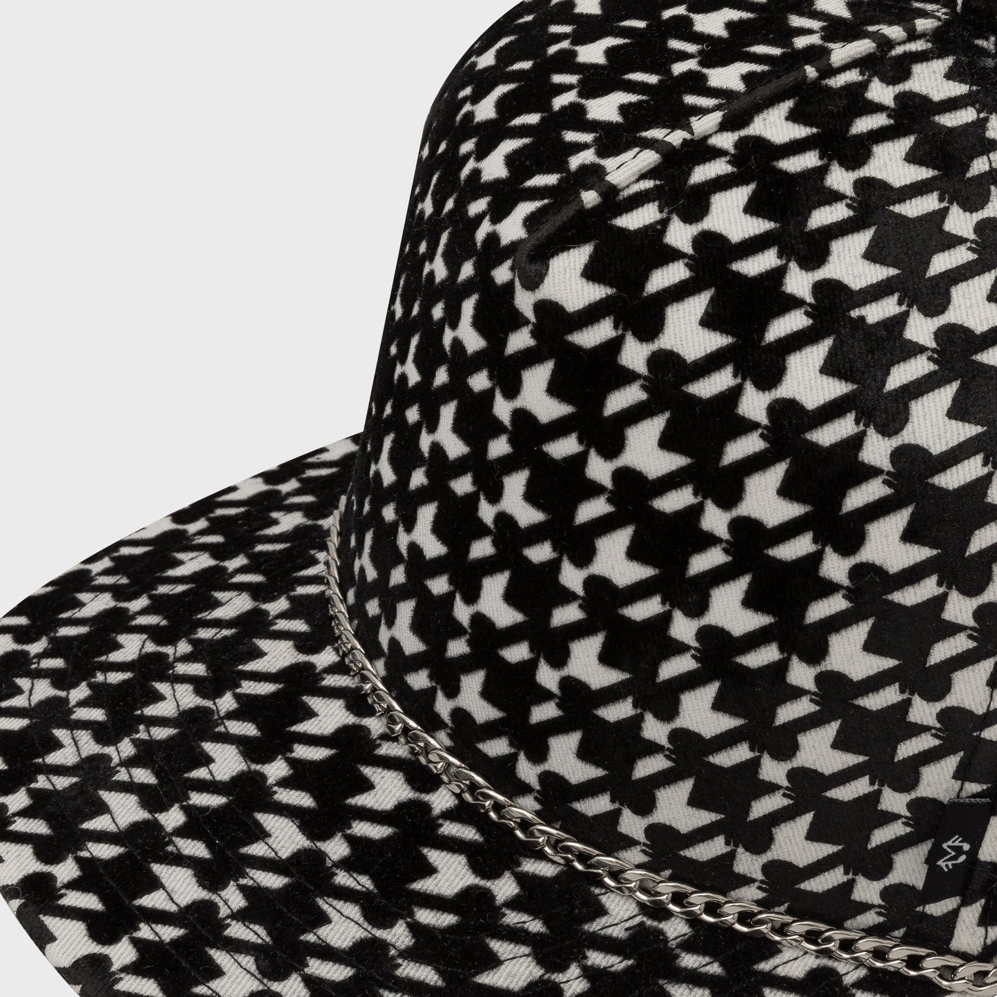 Monogram 5-Panel Cap - Black Soundstooth