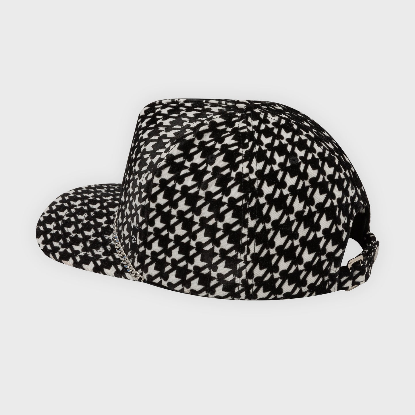 Monogram 5-Panel Cap - Black Soundstooth
