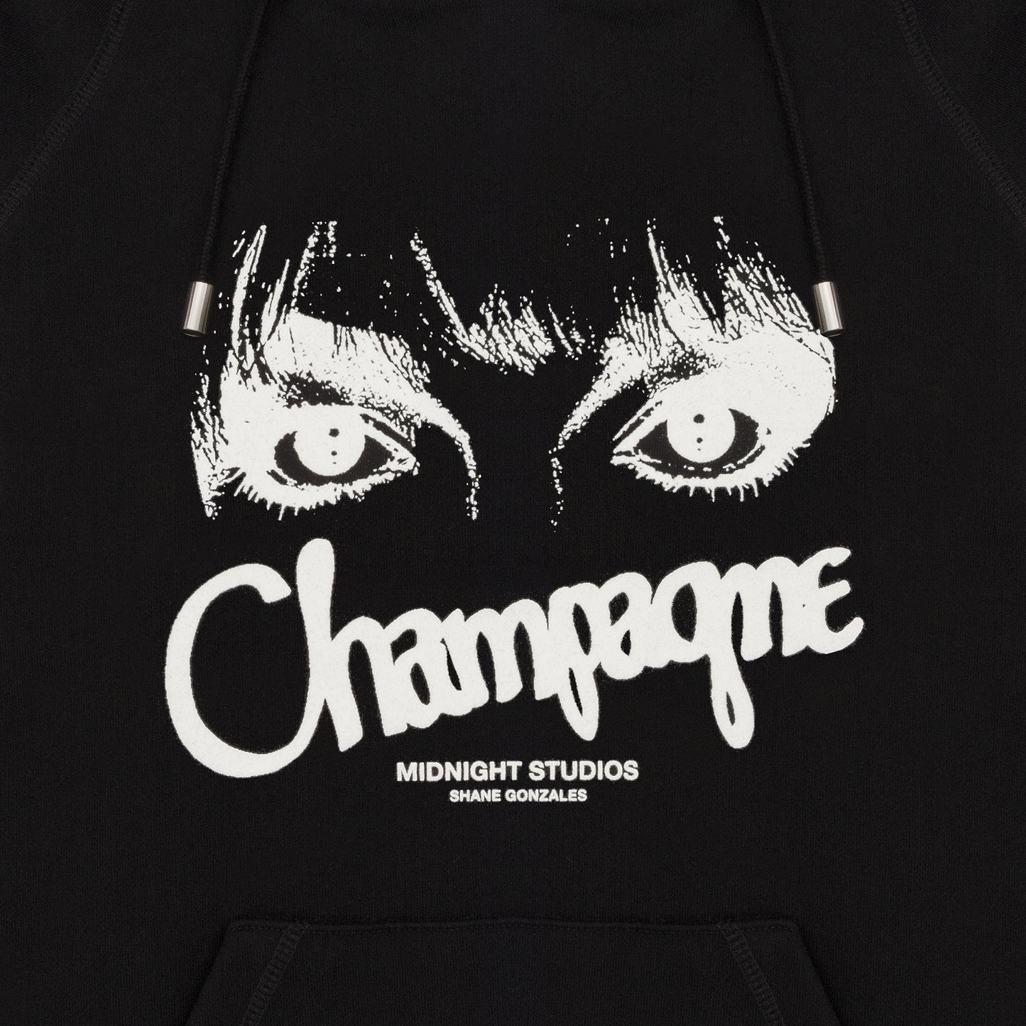Champagne Hooded Sweatshirt - Black