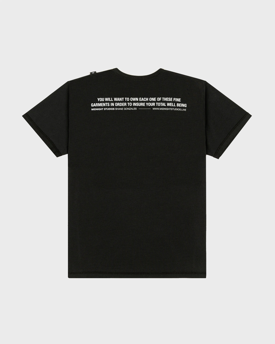 Greatest Love Songs T-Shirt in Black. Back angle.