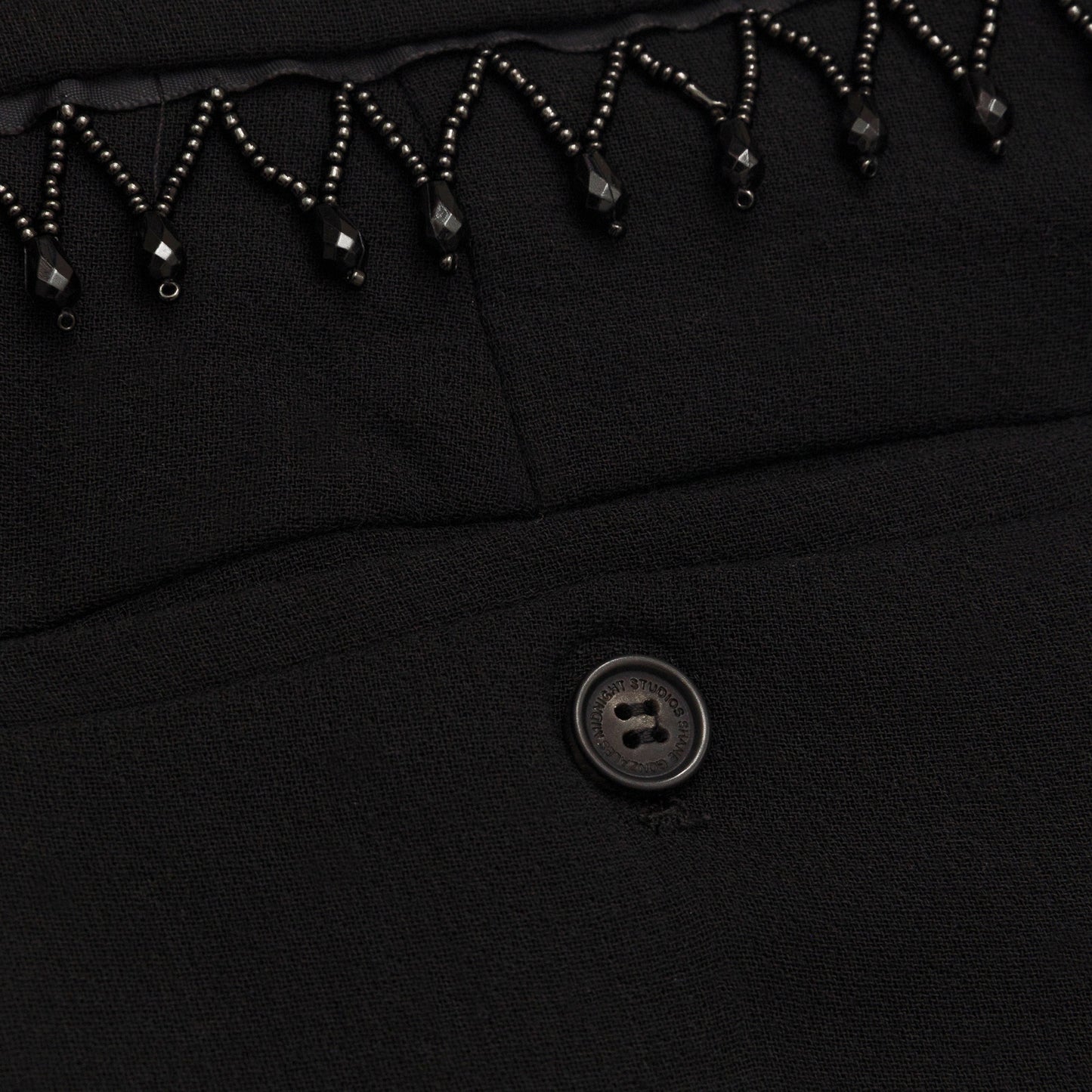 Synth Wool Trousers - Black
