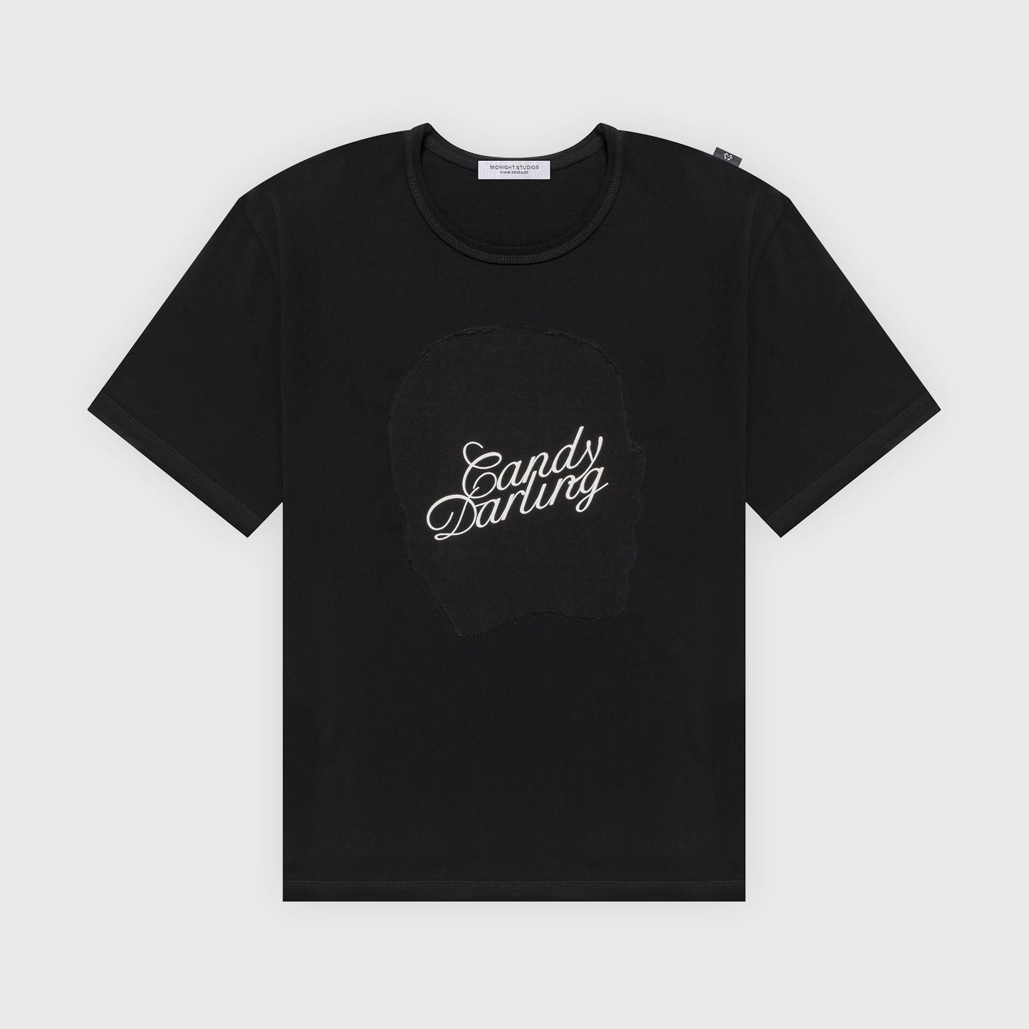Candy Darling Applique T-Shirt - Black