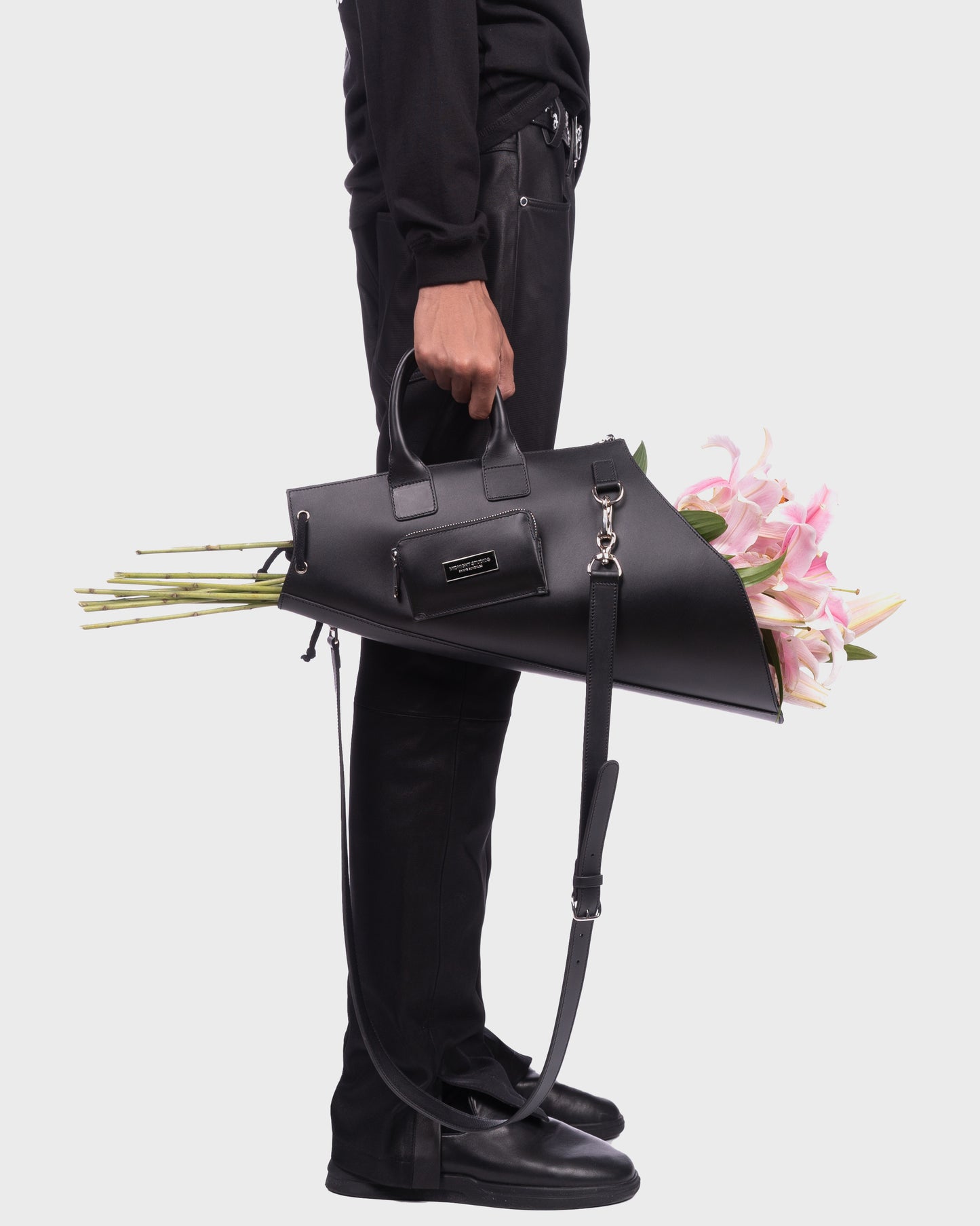 Leather Flower Bouquet Bag - Black – MIDNIGHT STUDIOS